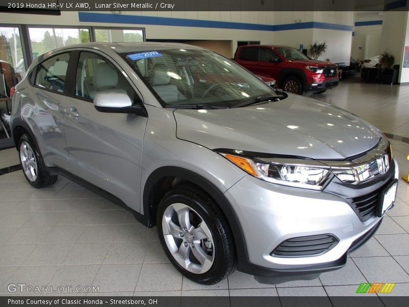 Lunar Silver Metallic / Gray 2019 Honda HR-V LX AWD