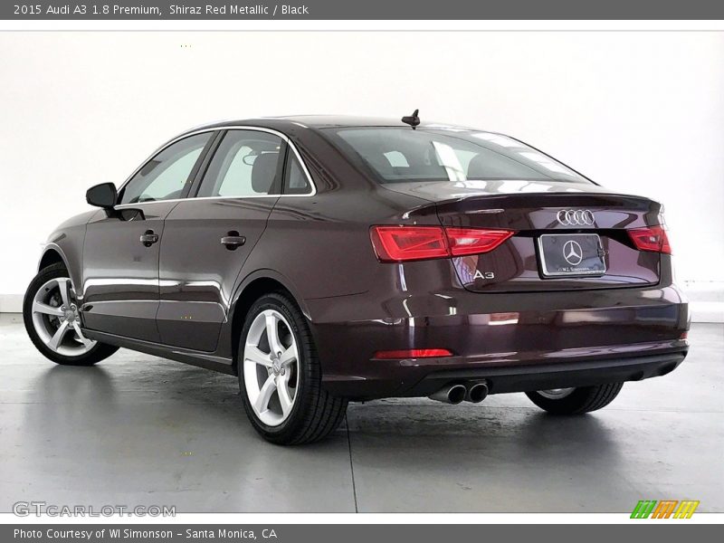 Shiraz Red Metallic / Black 2015 Audi A3 1.8 Premium