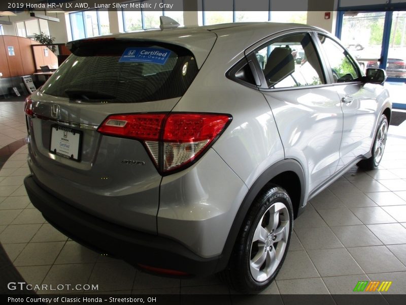 Lunar Silver Metallic / Gray 2019 Honda HR-V LX AWD