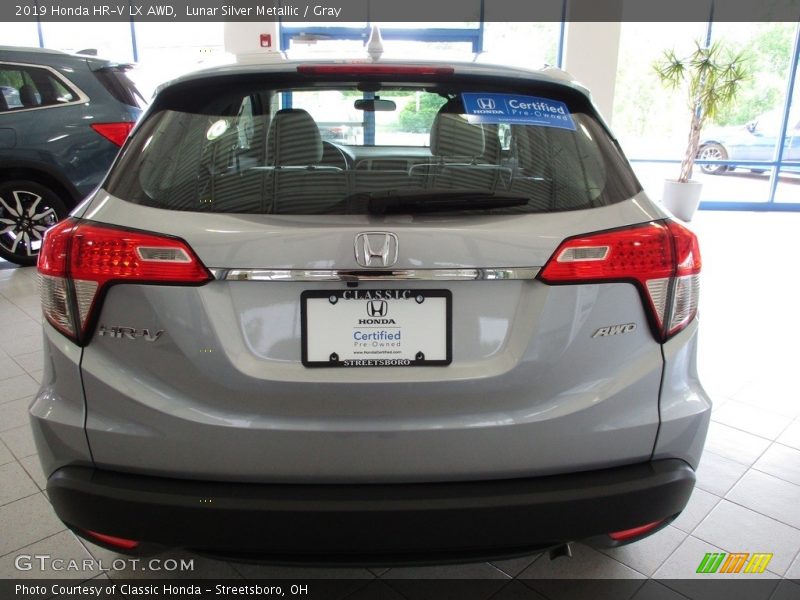 Lunar Silver Metallic / Gray 2019 Honda HR-V LX AWD