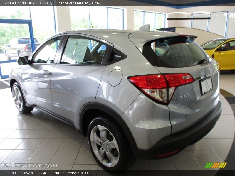 Lunar Silver Metallic / Gray 2019 Honda HR-V LX AWD