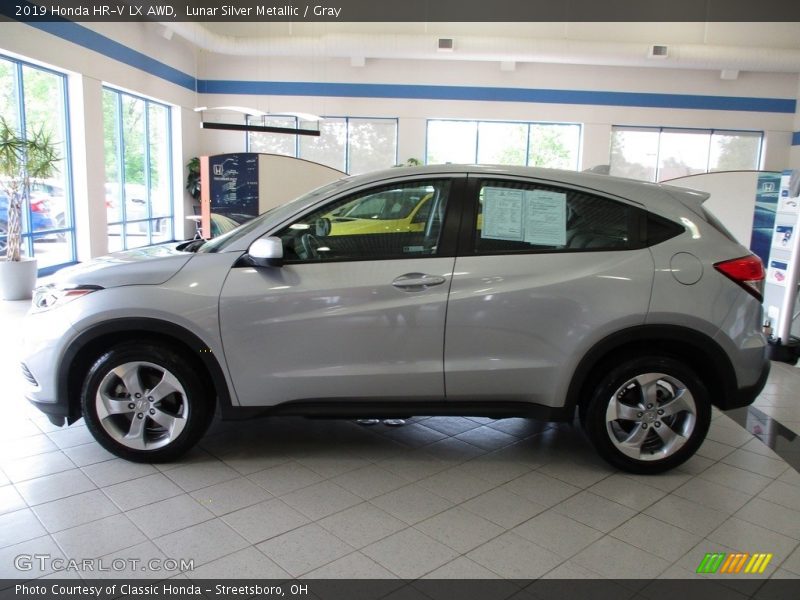 Lunar Silver Metallic / Gray 2019 Honda HR-V LX AWD