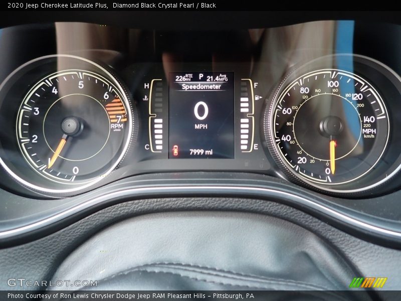 Diamond Black Crystal Pearl / Black 2020 Jeep Cherokee Latitude Plus