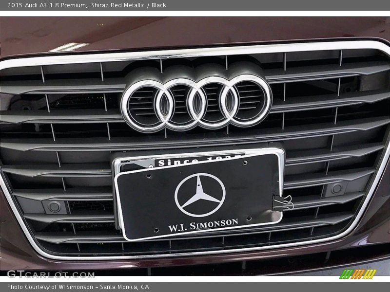 Shiraz Red Metallic / Black 2015 Audi A3 1.8 Premium