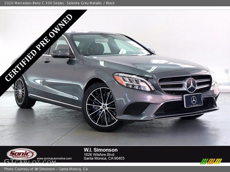 Selenite Grey Metallic / Black 2020 Mercedes-Benz C 300 Sedan