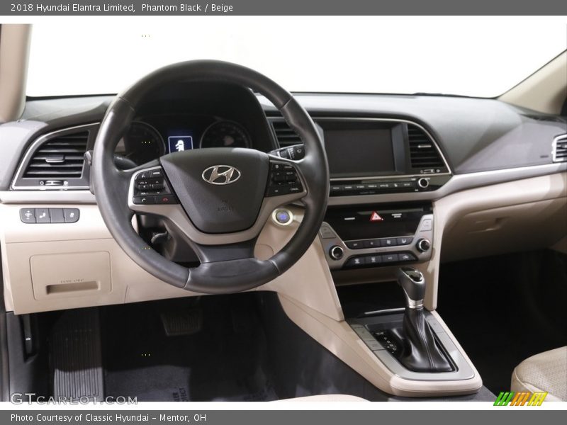 Phantom Black / Beige 2018 Hyundai Elantra Limited