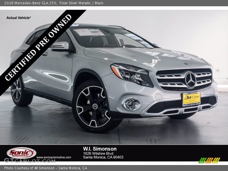 Polar Silver Metallic / Black 2018 Mercedes-Benz GLA 250