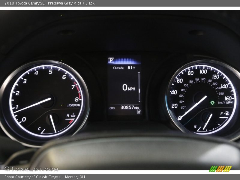 Predawn Gray Mica / Black 2018 Toyota Camry SE