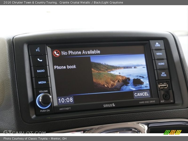 Granite Crystal Metallic / Black/Light Graystone 2016 Chrysler Town & Country Touring