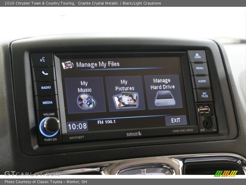 Granite Crystal Metallic / Black/Light Graystone 2016 Chrysler Town & Country Touring