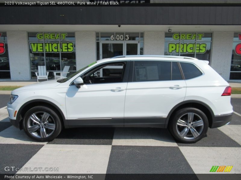 Pure White / Titan Black 2020 Volkswagen Tiguan SEL 4MOTION