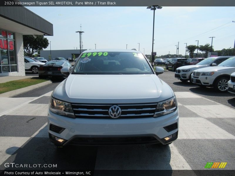 Pure White / Titan Black 2020 Volkswagen Tiguan SEL 4MOTION