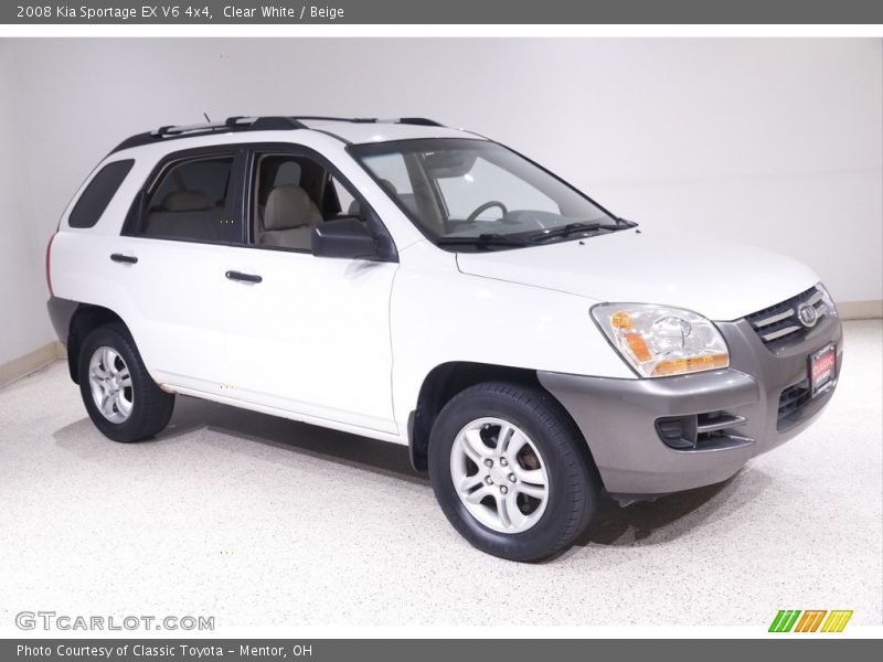 Clear White / Beige 2008 Kia Sportage EX V6 4x4