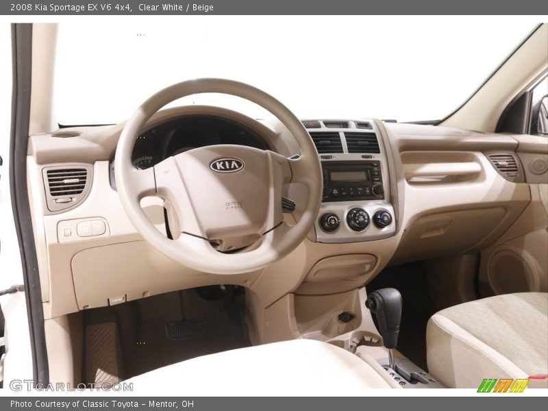 Clear White / Beige 2008 Kia Sportage EX V6 4x4