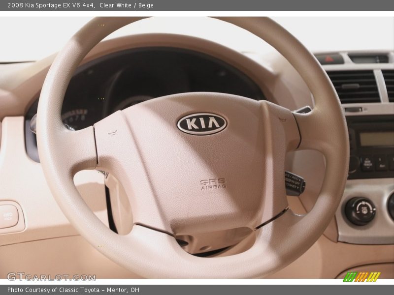Clear White / Beige 2008 Kia Sportage EX V6 4x4