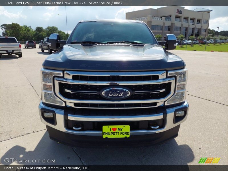 Silver Spruce / Black 2020 Ford F250 Super Duty Lariat Crew Cab 4x4