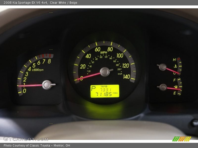 Clear White / Beige 2008 Kia Sportage EX V6 4x4