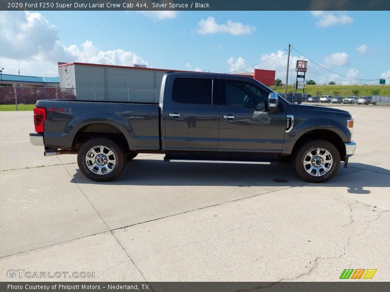 Silver Spruce / Black 2020 Ford F250 Super Duty Lariat Crew Cab 4x4
