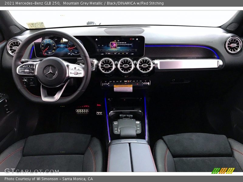 Mountain Grey Metallic / Black/DINAMICA w/Red Stitching 2021 Mercedes-Benz GLB 250