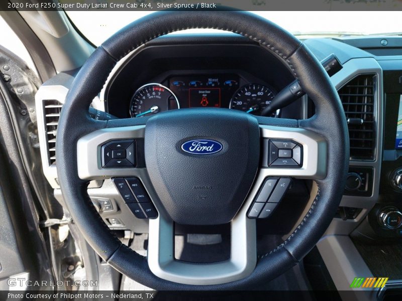 Silver Spruce / Black 2020 Ford F250 Super Duty Lariat Crew Cab 4x4