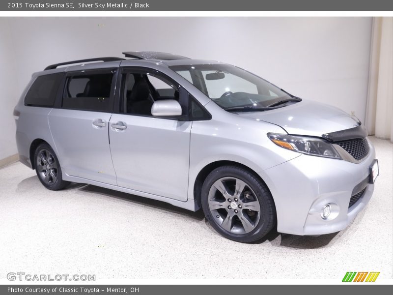 Silver Sky Metallic / Black 2015 Toyota Sienna SE