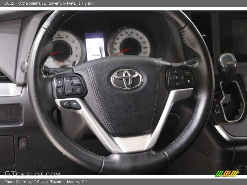 Silver Sky Metallic / Black 2015 Toyota Sienna SE