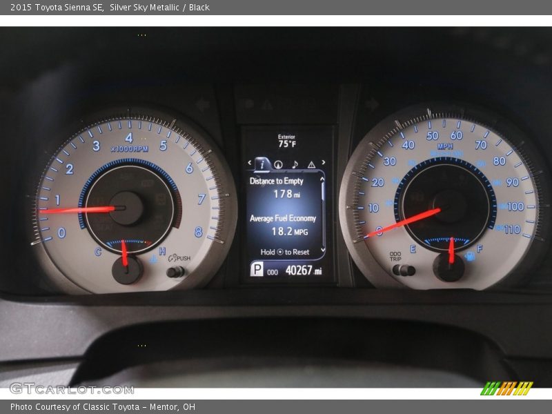 Silver Sky Metallic / Black 2015 Toyota Sienna SE