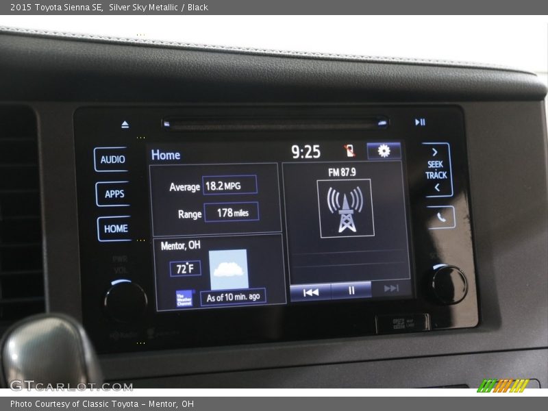 Silver Sky Metallic / Black 2015 Toyota Sienna SE