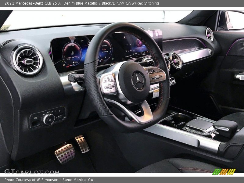 Denim Blue Metallic / Black/DINAMICA w/Red Stitching 2021 Mercedes-Benz GLB 250
