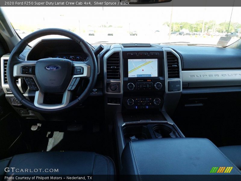 Silver Spruce / Black 2020 Ford F250 Super Duty Lariat Crew Cab 4x4