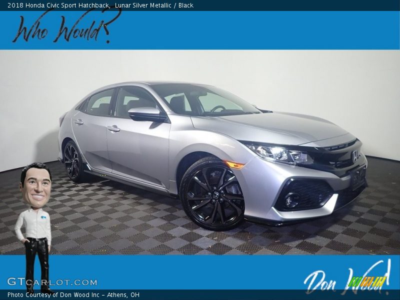 Lunar Silver Metallic / Black 2018 Honda Civic Sport Hatchback