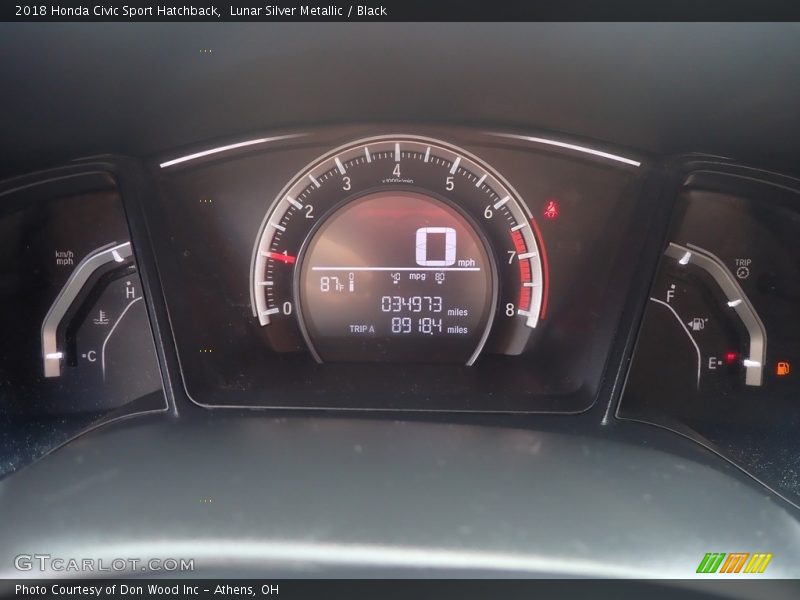 Lunar Silver Metallic / Black 2018 Honda Civic Sport Hatchback