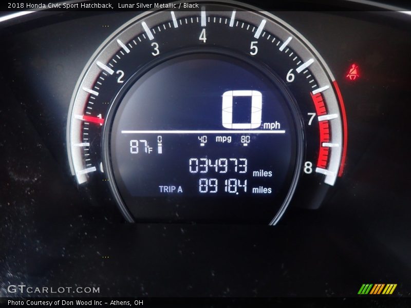 Lunar Silver Metallic / Black 2018 Honda Civic Sport Hatchback