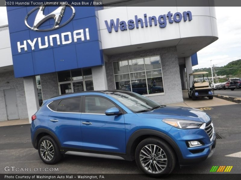 Aqua Blue / Black 2020 Hyundai Tucson Ultimate AWD