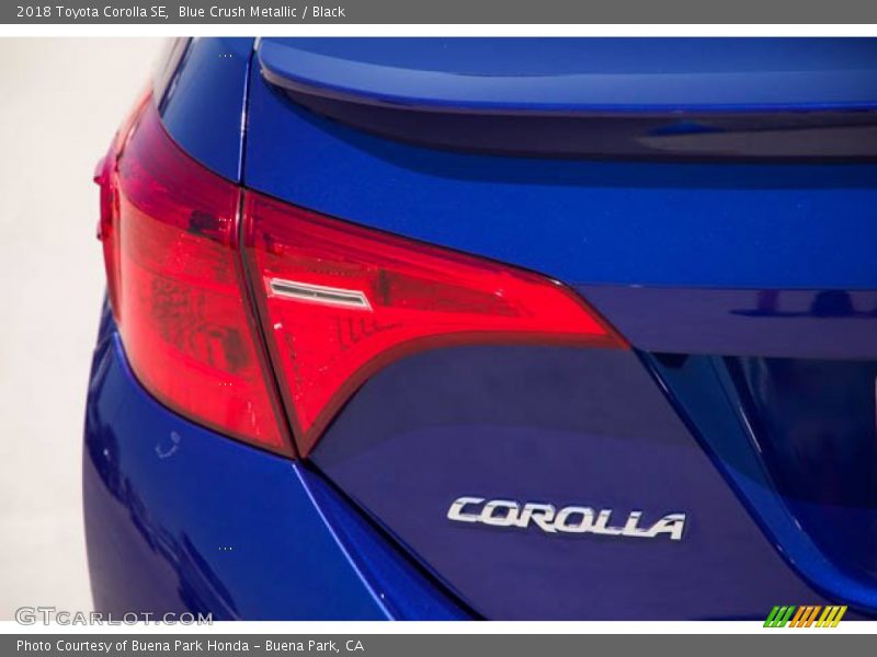 Blue Crush Metallic / Black 2018 Toyota Corolla SE