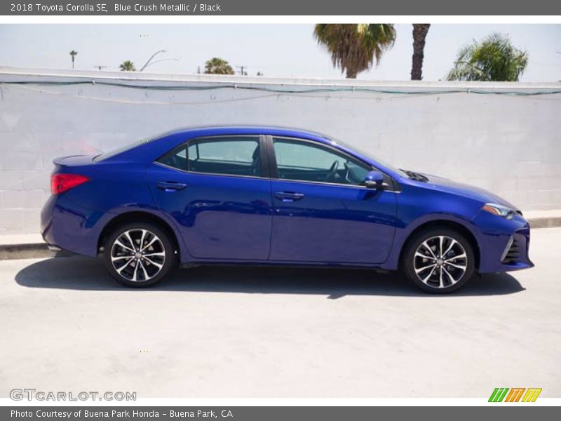 Blue Crush Metallic / Black 2018 Toyota Corolla SE