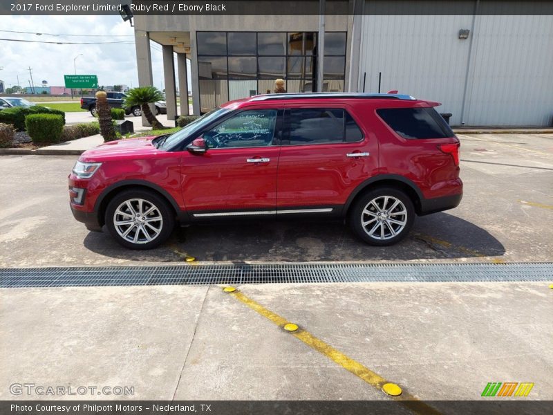 Ruby Red / Ebony Black 2017 Ford Explorer Limited