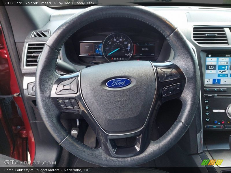 Ruby Red / Ebony Black 2017 Ford Explorer Limited
