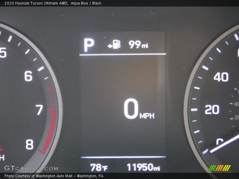Aqua Blue / Black 2020 Hyundai Tucson Ultimate AWD