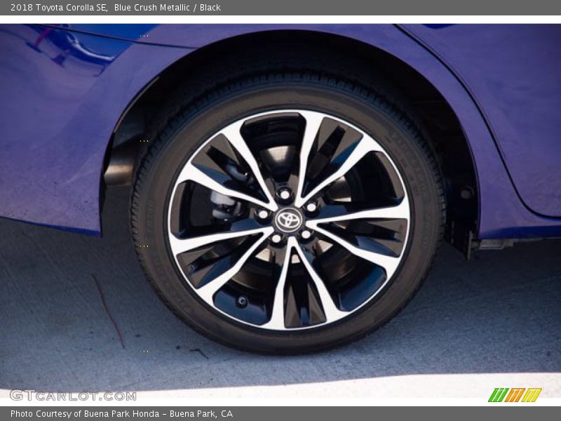Blue Crush Metallic / Black 2018 Toyota Corolla SE