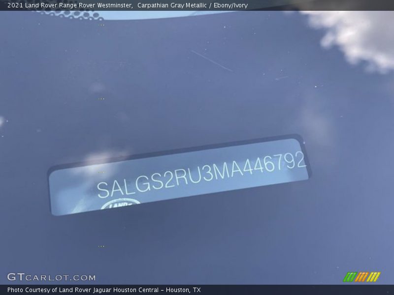 Carpathian Gray Metallic / Ebony/Ivory 2021 Land Rover Range Rover Westminster
