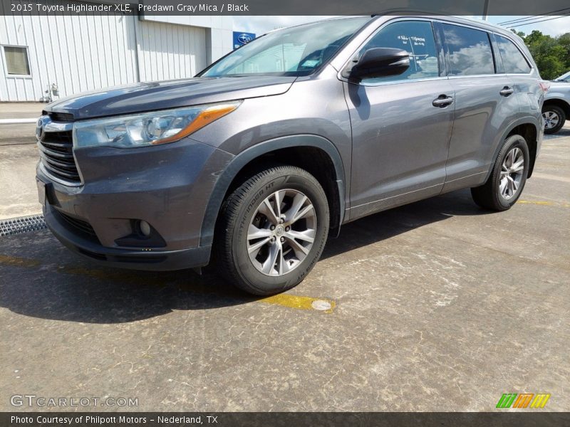 Predawn Gray Mica / Black 2015 Toyota Highlander XLE