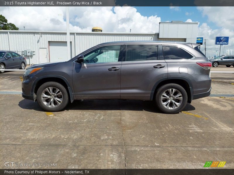 Predawn Gray Mica / Black 2015 Toyota Highlander XLE
