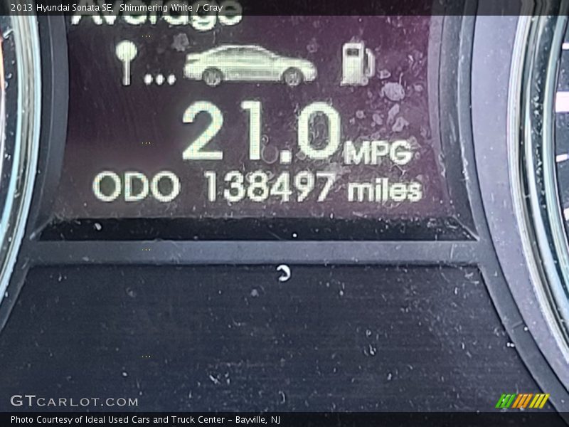 Shimmering White / Gray 2013 Hyundai Sonata SE