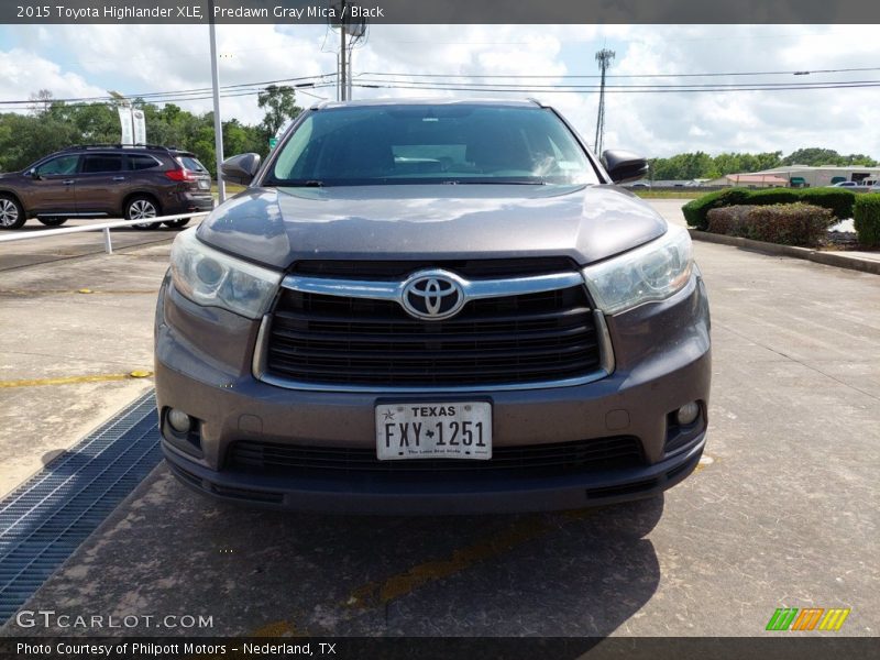 Predawn Gray Mica / Black 2015 Toyota Highlander XLE