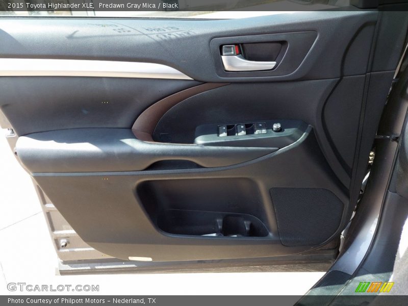 Predawn Gray Mica / Black 2015 Toyota Highlander XLE