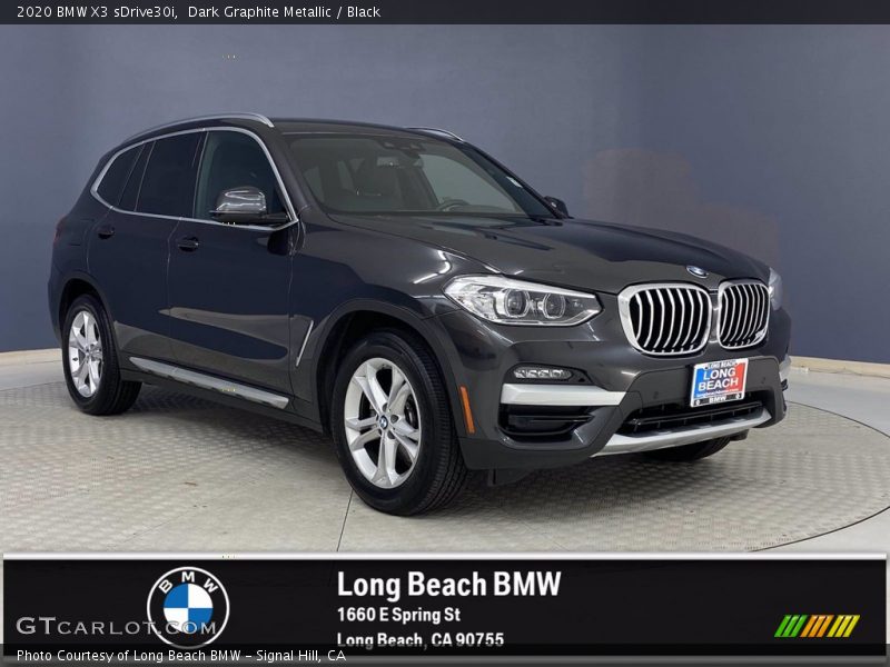 Dark Graphite Metallic / Black 2020 BMW X3 sDrive30i