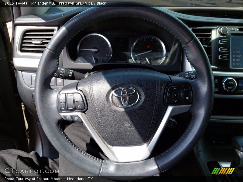 Predawn Gray Mica / Black 2015 Toyota Highlander XLE