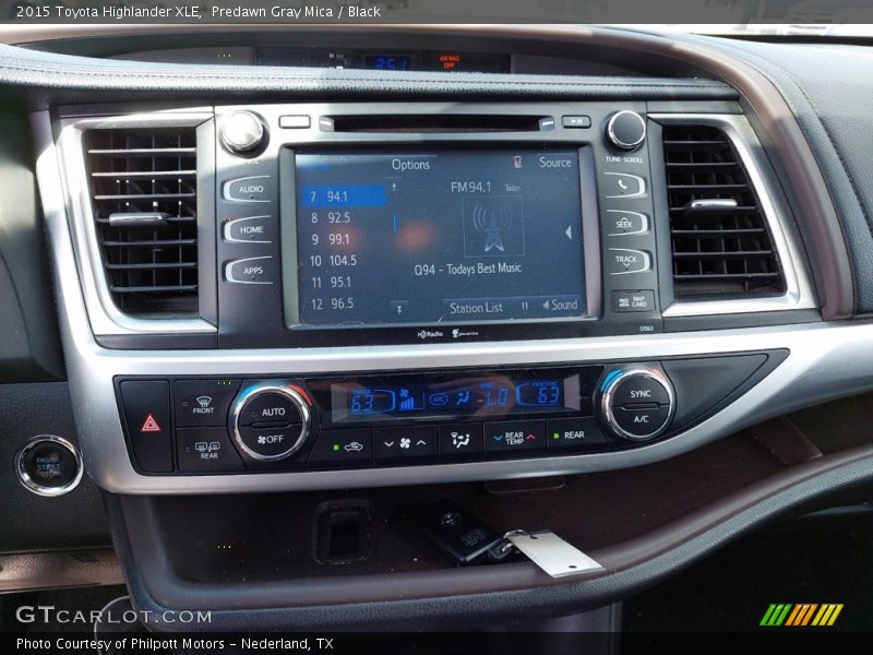 Predawn Gray Mica / Black 2015 Toyota Highlander XLE