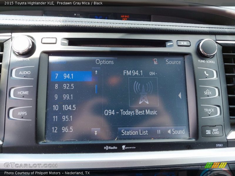 Predawn Gray Mica / Black 2015 Toyota Highlander XLE
